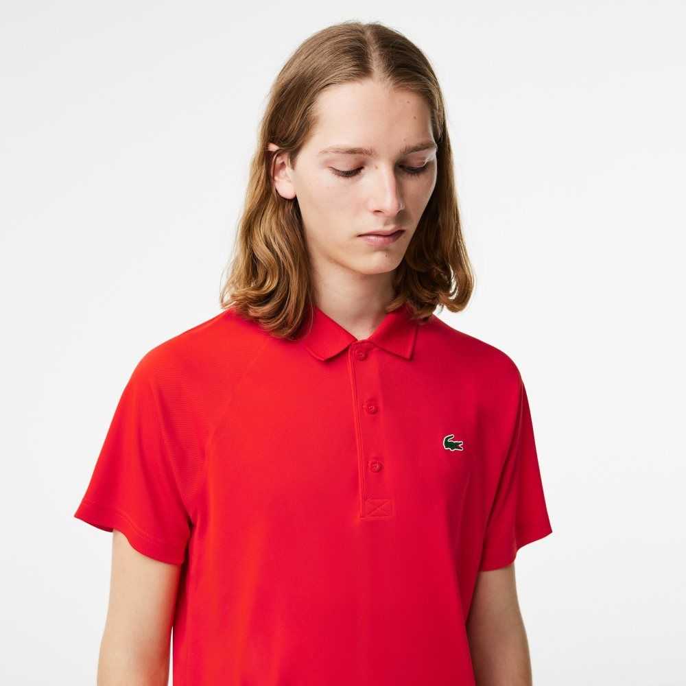 Lacoste SPORT Pustende Abrasion-Resistant Interlock Rød | 9582-XLZIE