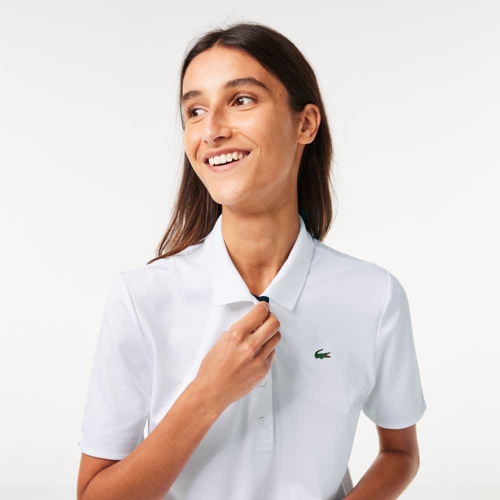 Lacoste SPORT Pustende Stretch Golf Hvite Marineblå Blå | 3750-UVLRZ