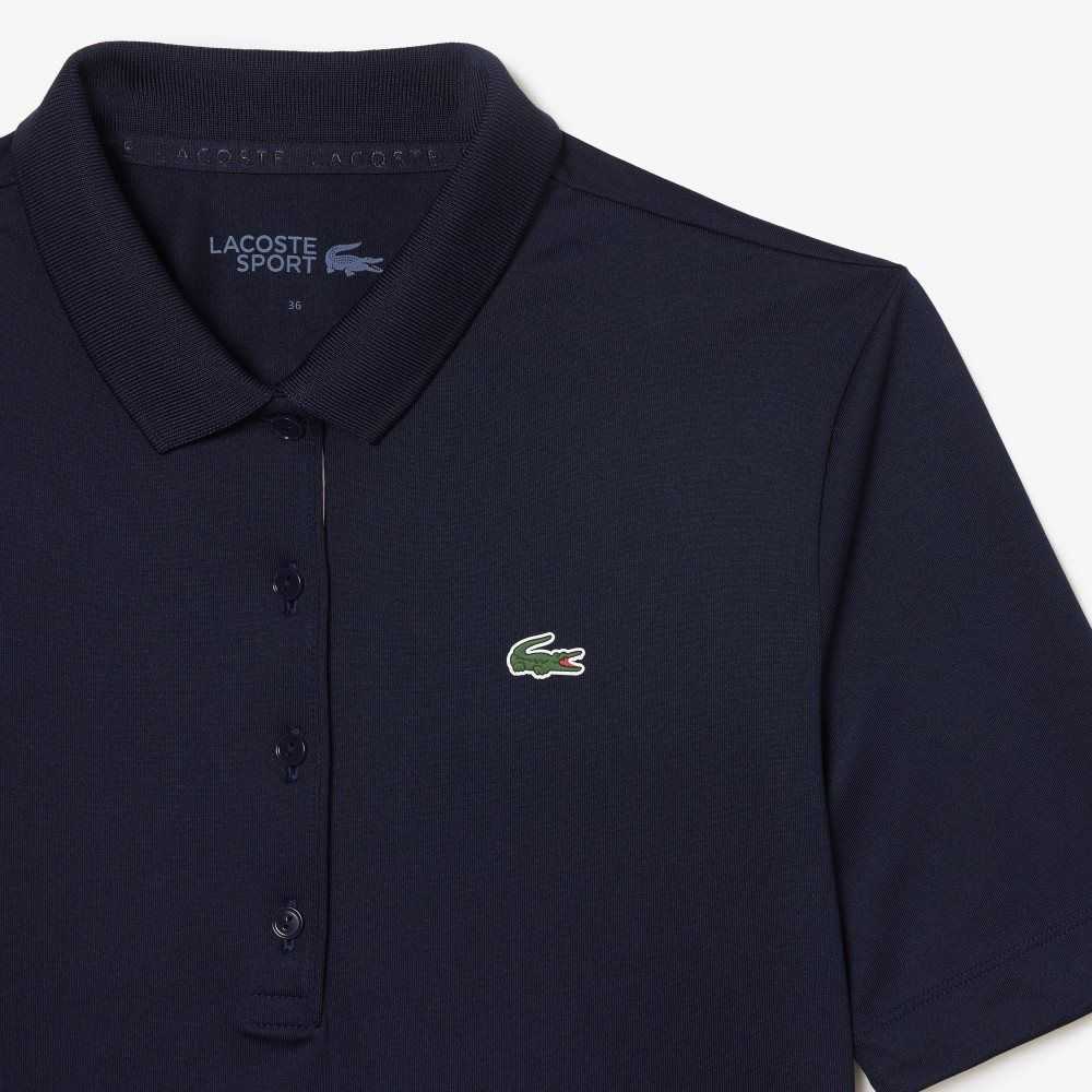 Lacoste SPORT Pustende Stretch Golf Marineblå Blå Hvite | 7069-VSGPQ