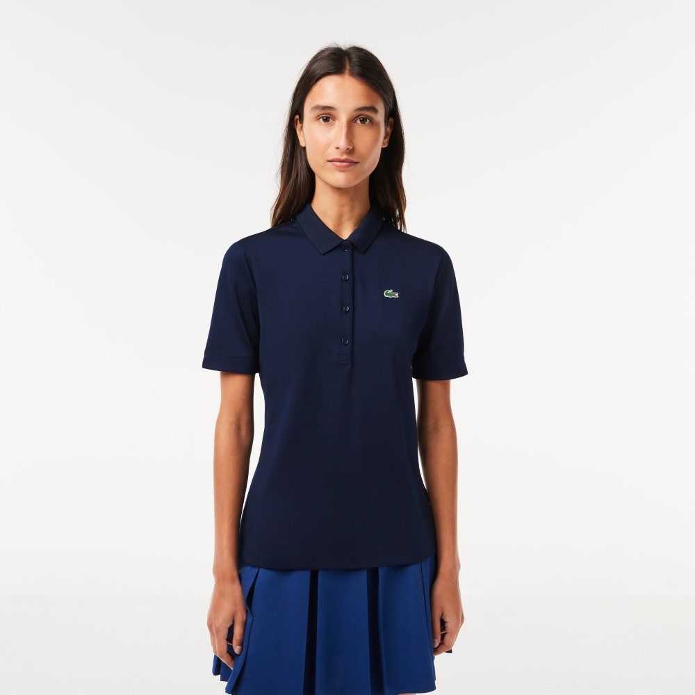 Lacoste SPORT Pustende Stretch Golf Marineblå Blå Hvite | 7069-VSGPQ