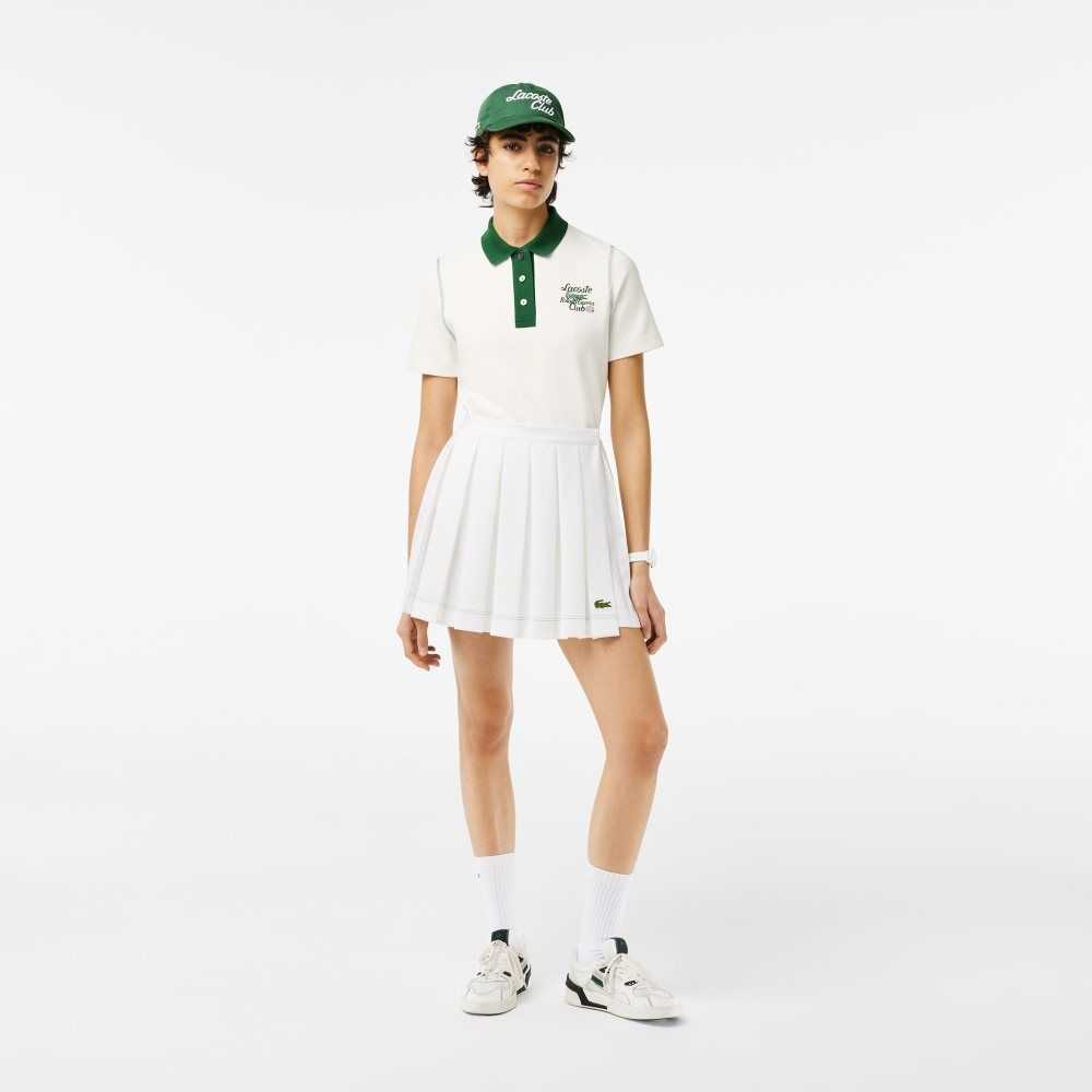 Lacoste SPORT Roland Garros Edition Bomull Pique Hvite Grønn | 3569-KHOGC