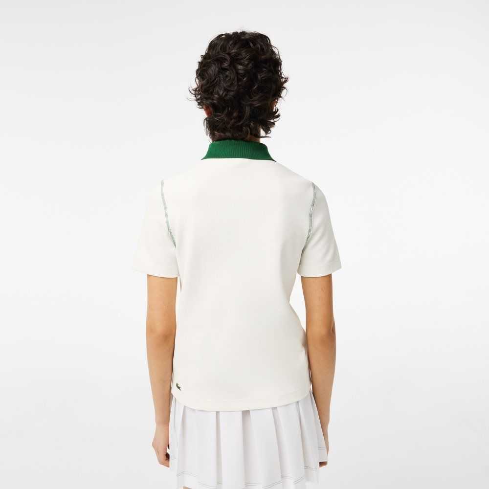 Lacoste SPORT Roland Garros Edition Bomull Pique Hvite Grønn | 3569-KHOGC