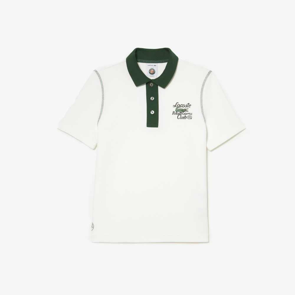 Lacoste SPORT Roland Garros Edition Bomull Pique Hvite Grønn | 3569-KHOGC