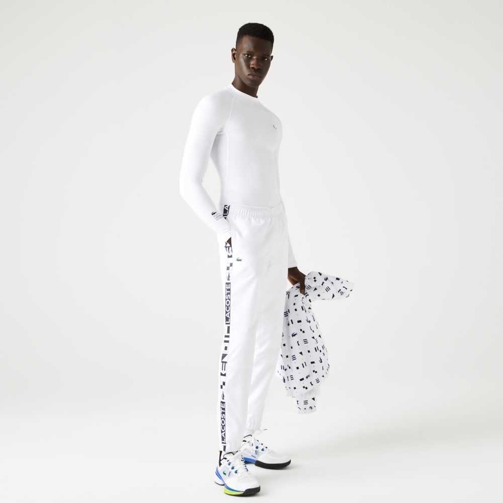 Lacoste SPORT Side Prints Tennis Hvite | 3126-FGMAU