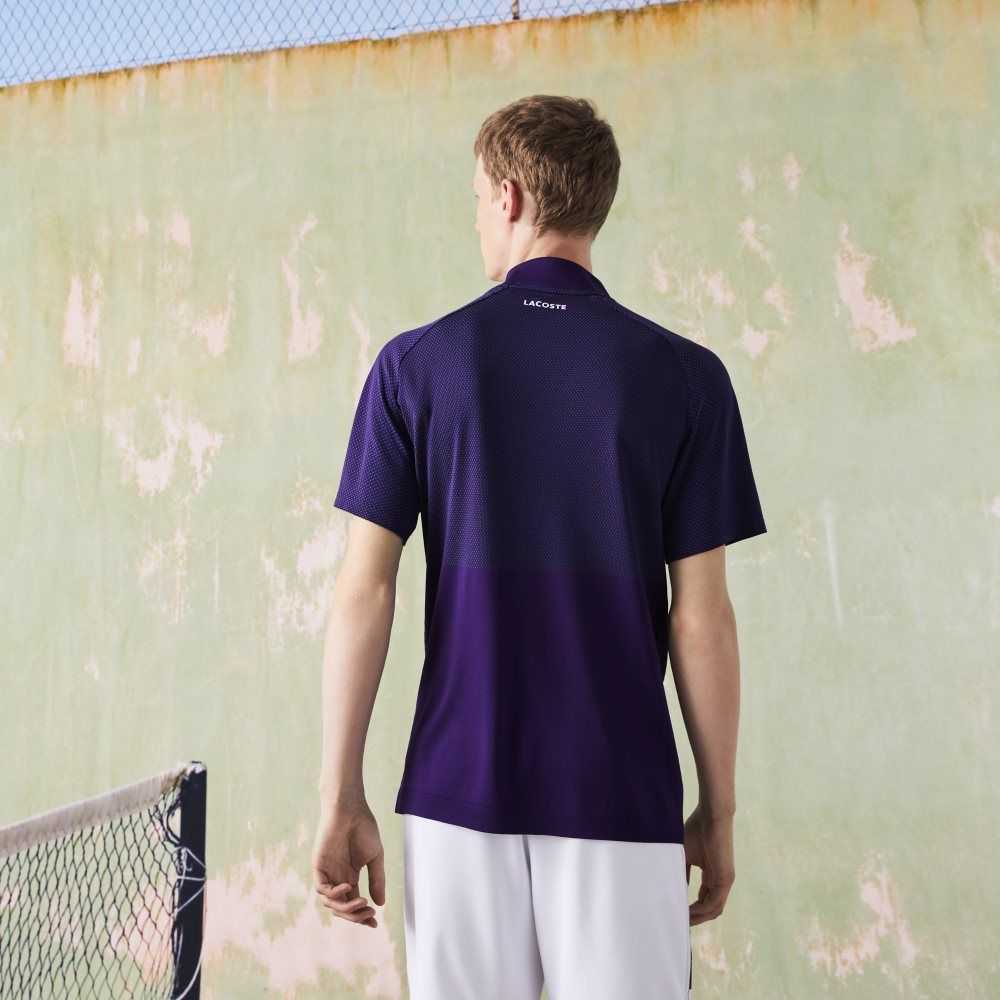 Lacoste SPORT Slim Fit Seamless Tennis Lilla Grønn | 7986-IOUDR