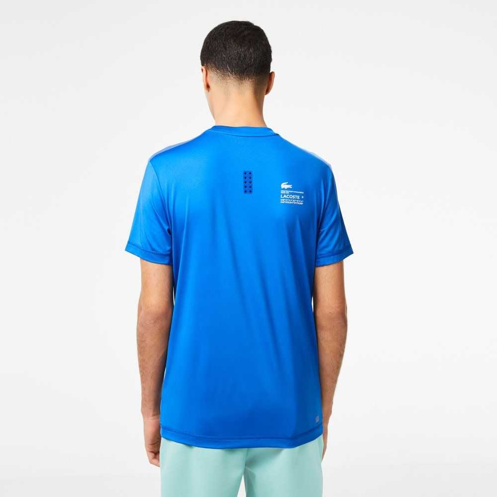 Lacoste SPORT Slim Fit Stretch Jersey Blå | 7935-WPURD