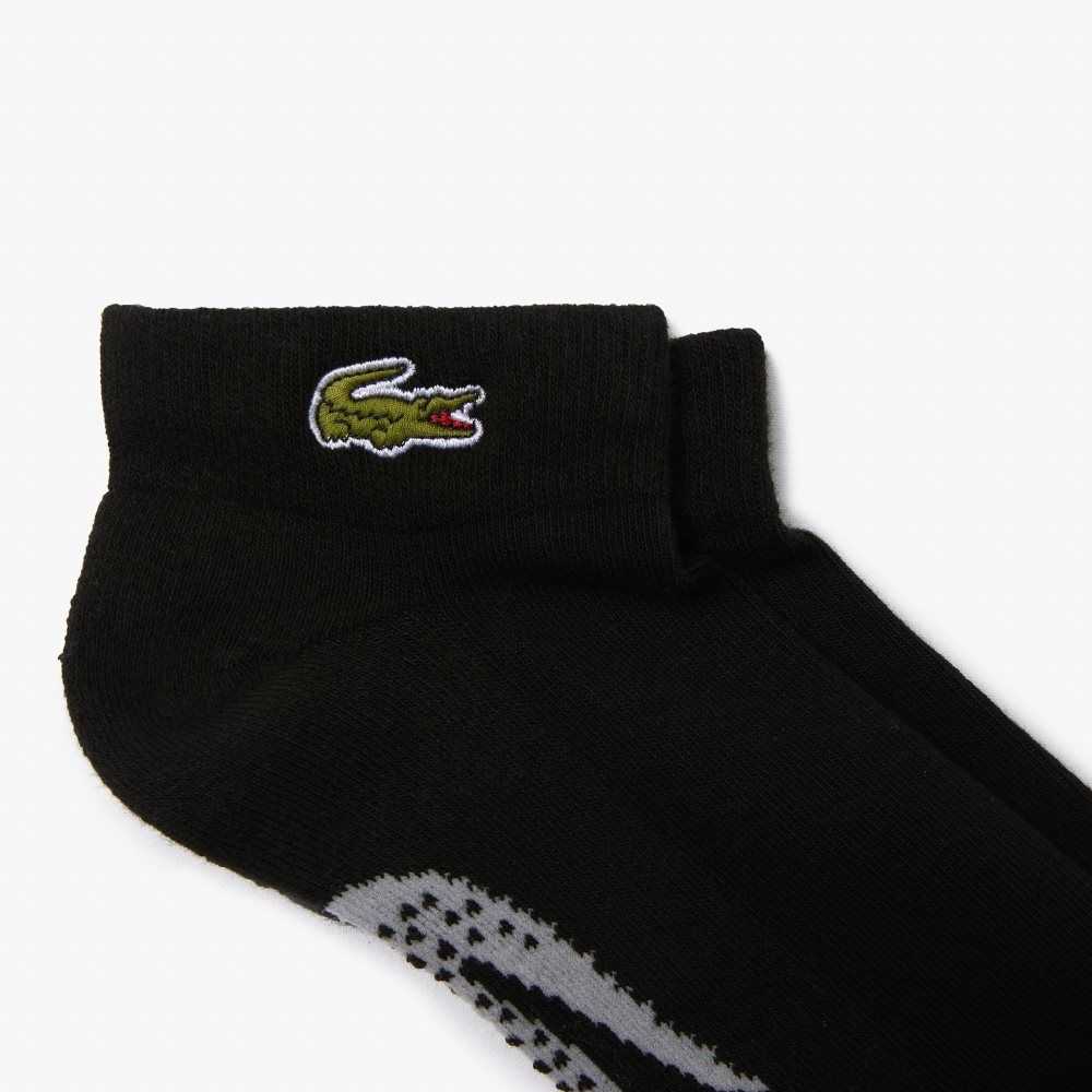 Lacoste SPORT Stretch Bomull Low-Cut Svarte Grå | 9634-VHSRQ