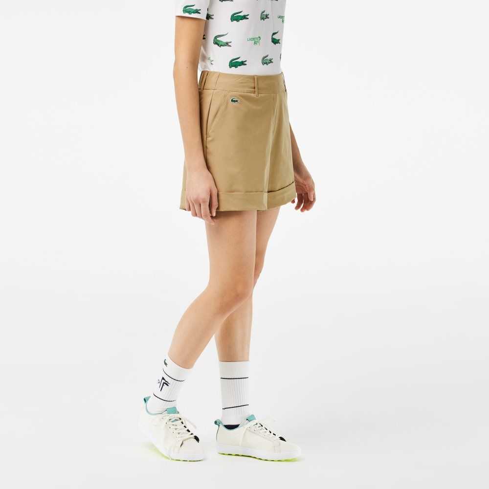 Lacoste SPORT Stretch Golf Bermuda Beige | 5806-VMFSU