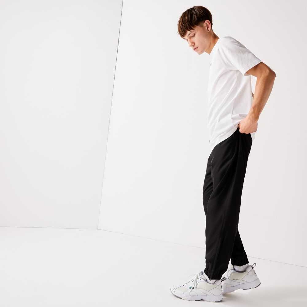 Lacoste SPORT Tennis Diamond Weave Taffeta Svarte | 1608-CAYPM