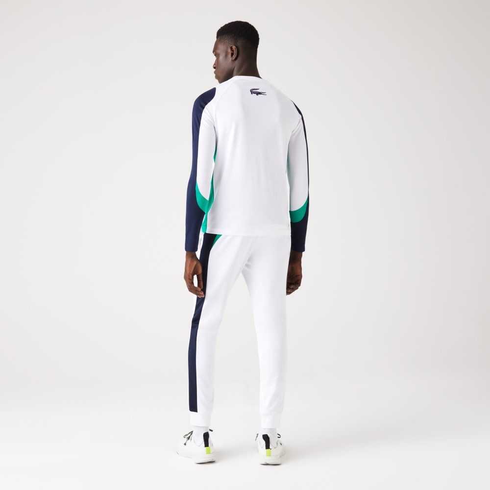 Lacoste SPORT Tennis Hvite Marineblå Blå Grønn Marineblå Blå | 8461-BZJUD