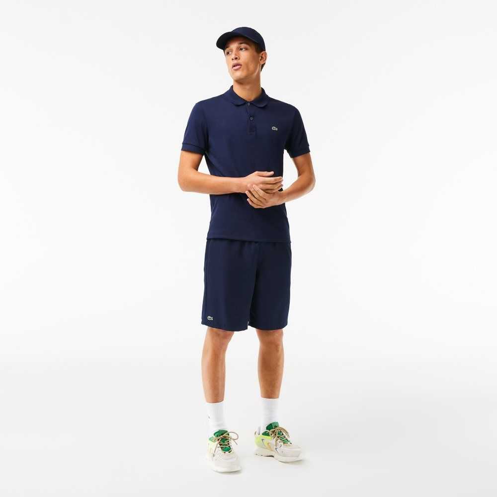 Lacoste SPORT Tennis Solid Diamond Weave Marineblå Blå | 1357-JCIFD