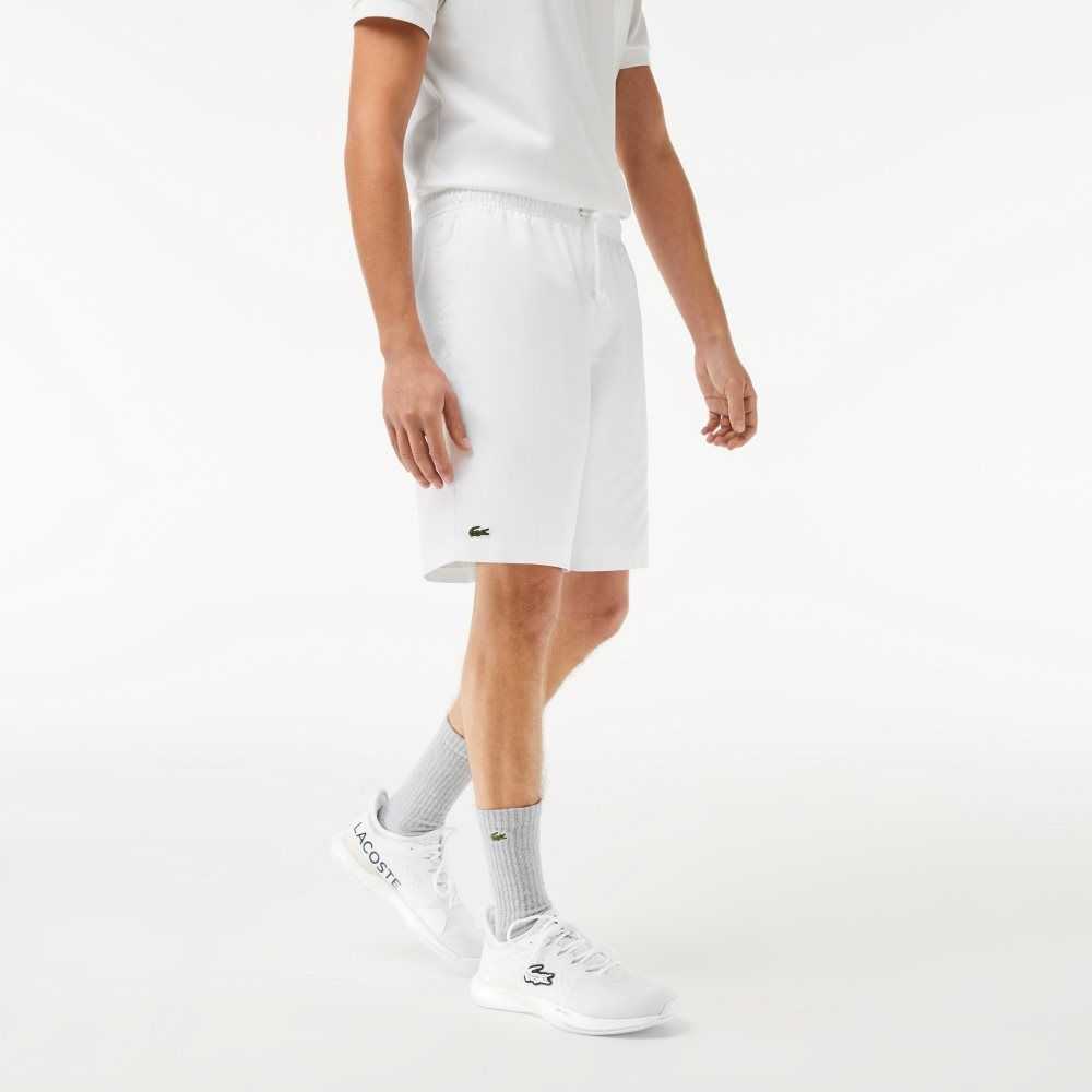 Lacoste SPORT Tennis Solid Diamond Weave Hvite | 7538-AYIFD