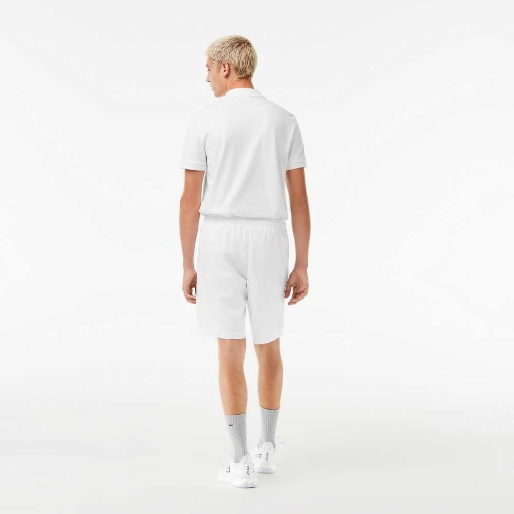 Lacoste SPORT Tennis Solid Diamond Weave Hvite | 7538-AYIFD