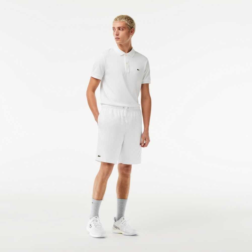 Lacoste SPORT Tennis Solid Diamond Weave Hvite | 7538-AYIFD