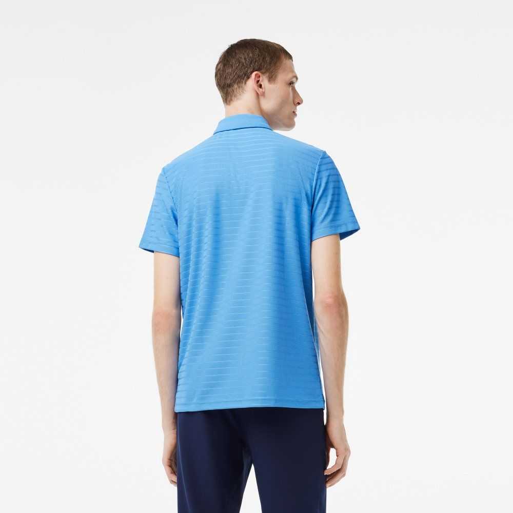 Lacoste SPORT Textured Pustende Golf Blå | 6915-UTQXV