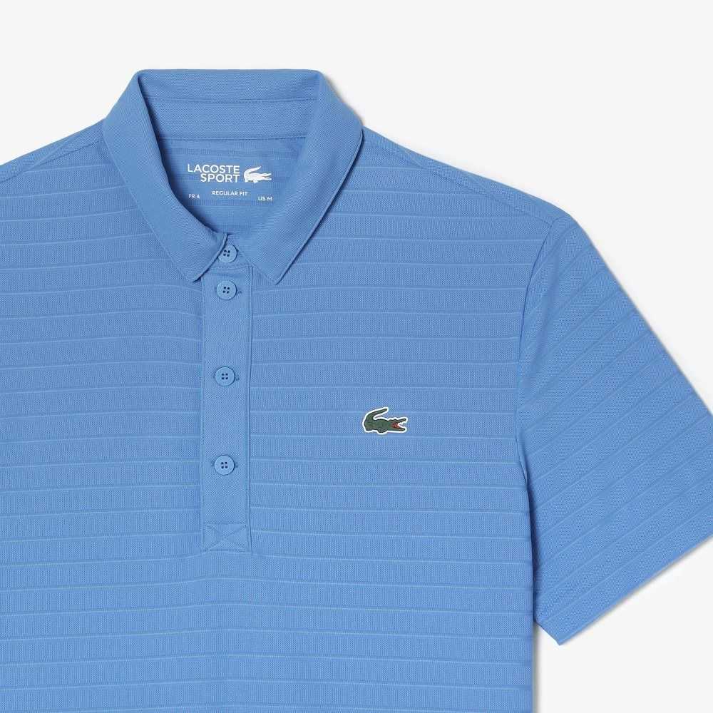 Lacoste SPORT Textured Pustende Golf Blå | 6915-UTQXV