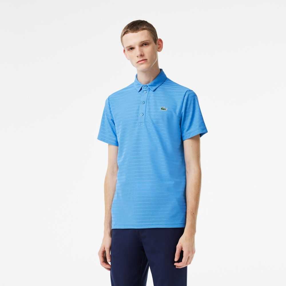 Lacoste SPORT Textured Pustende Golf Blå | 6915-UTQXV