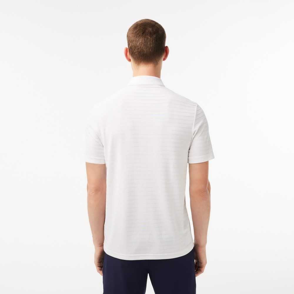 Lacoste SPORT Textured Pustende Golf Hvite | 6580-AXMNT