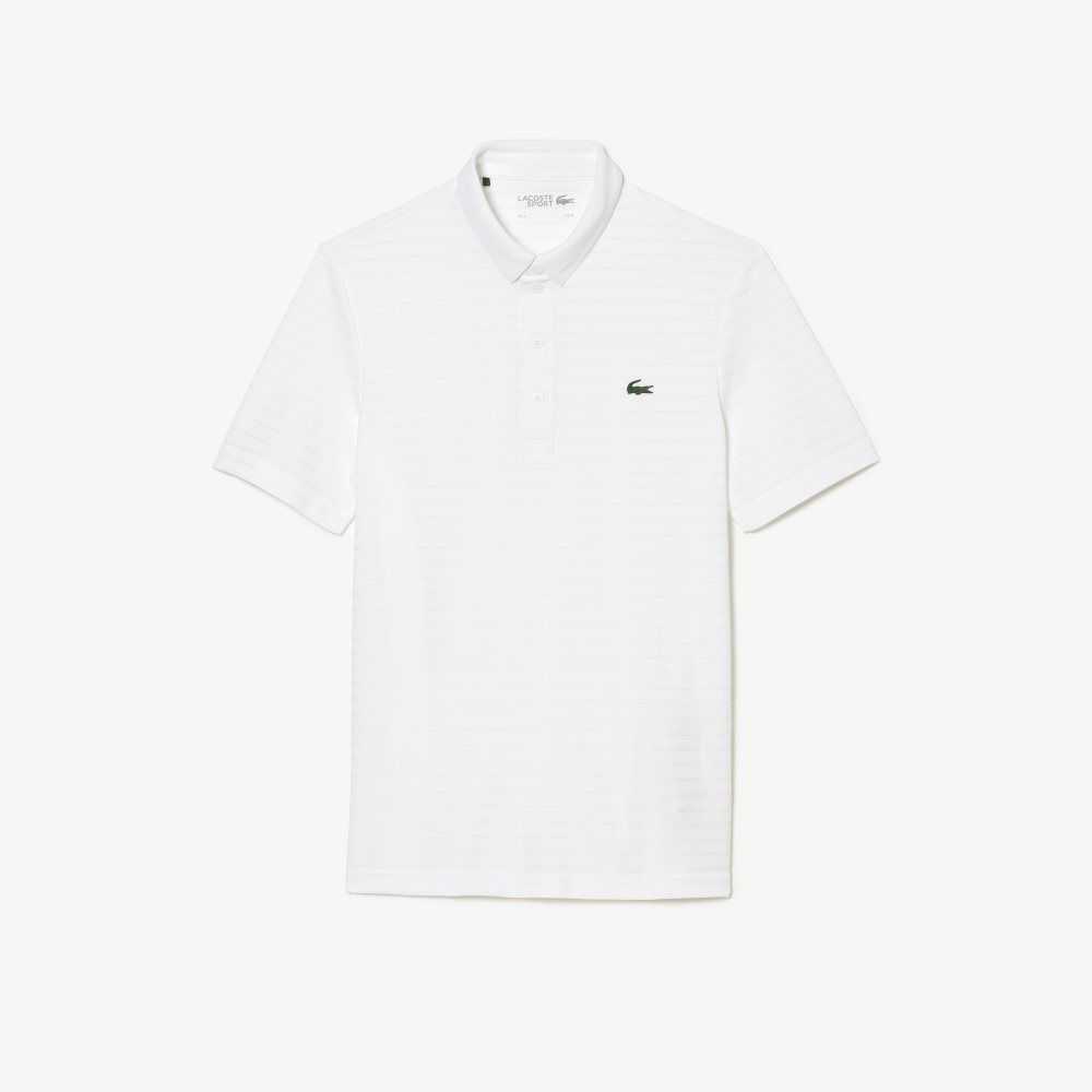 Lacoste SPORT Textured Pustende Golf Hvite | 6580-AXMNT