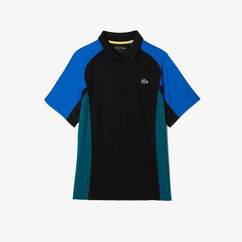 Lacoste SPORT Thermo-Regulating Pique Tennis Svarte Blå Svarte Grønn | 6239-HUCNI