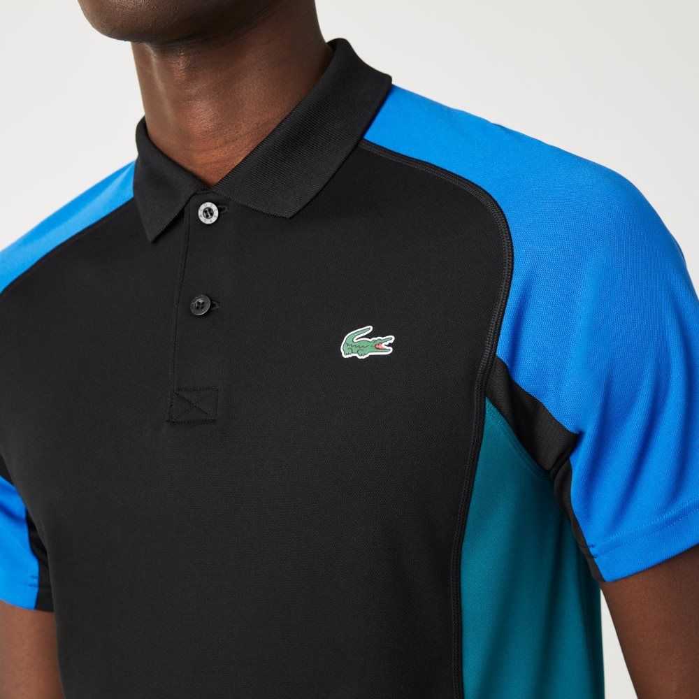 Lacoste SPORT Thermo-Regulating Pique Tennis Svarte Blå Svarte Grønn | 6239-HUCNI