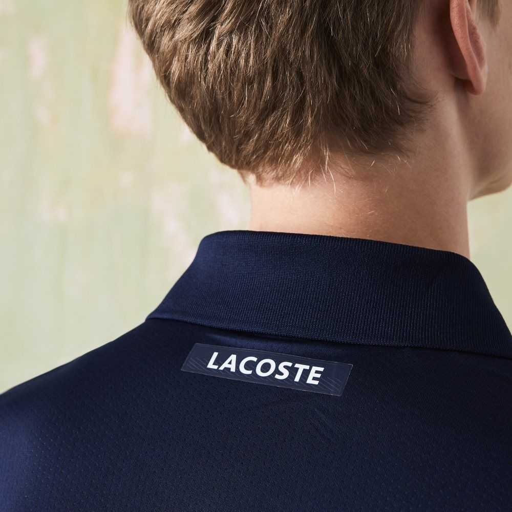 Lacoste SPORT Ultra-Dry Pique Tennis Marineblå Blå Lilla Grønn | 7936-PDFGM