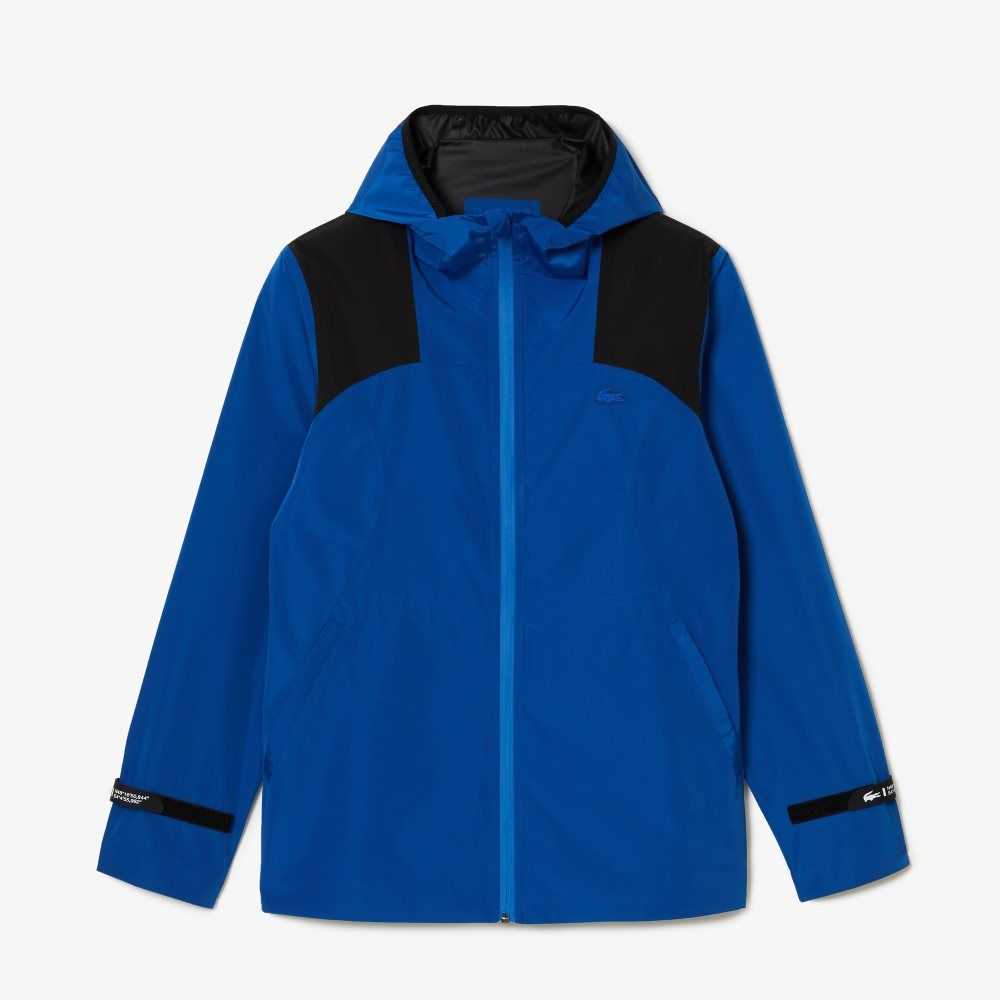 Lacoste SPORT Vanntette Windbreaker Blå Svarte | 5917-ITPFW