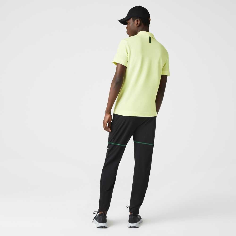 Lacoste SPORT Zip Pockets Tapered Tracksuit Svarte Hvite | 9076-AGUOZ