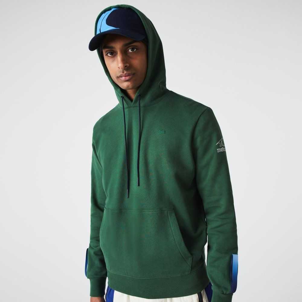 Lacoste SPORT x Theo Curin Organic Bomull Hoodie Grønn Marineblå Blå | 5231-GATHP