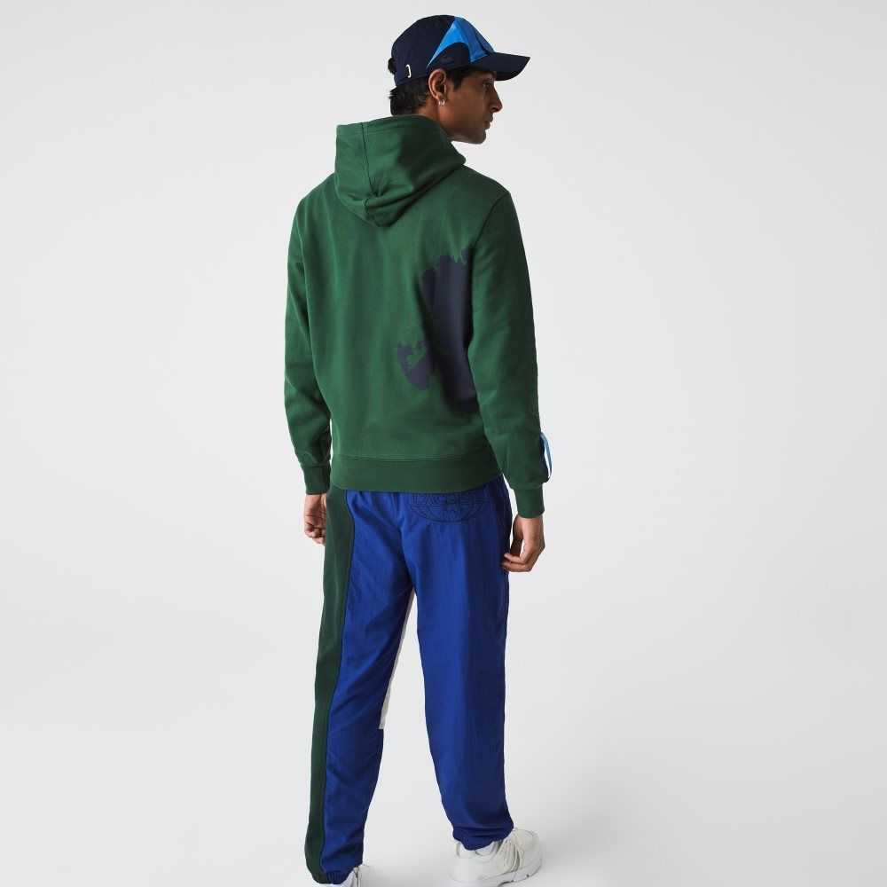 Lacoste SPORT x Theo Curin Organic Bomull Hoodie Grønn Marineblå Blå | 5231-GATHP