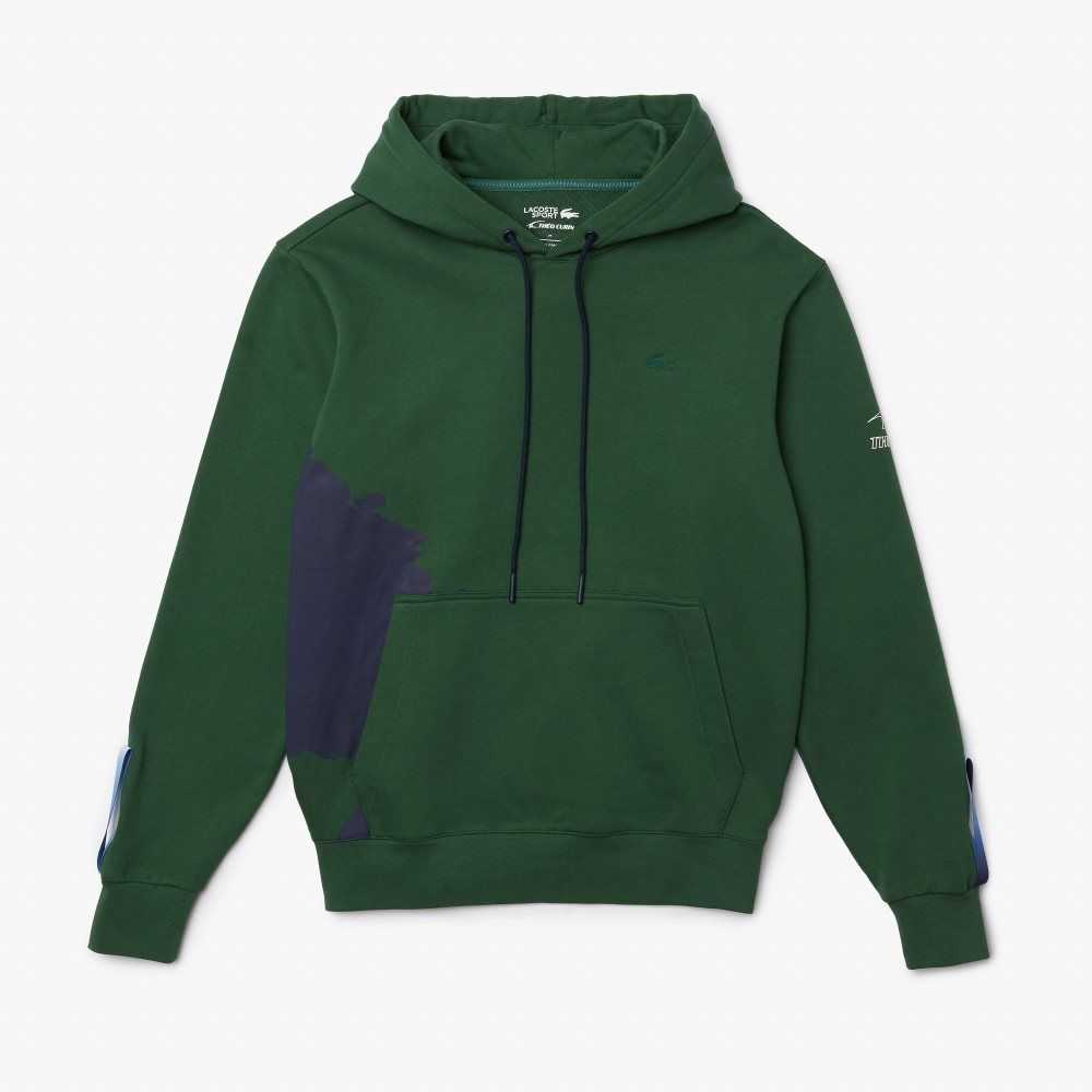 Lacoste SPORT x Theo Curin Organic Bomull Hoodie Grønn Marineblå Blå | 5231-GATHP