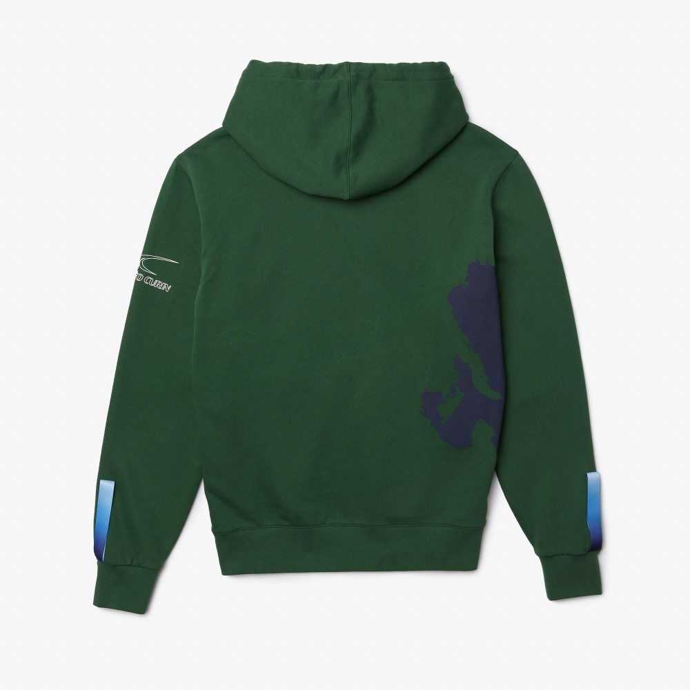 Lacoste SPORT x Theo Curin Organic Bomull Hoodie Grønn Marineblå Blå | 5231-GATHP