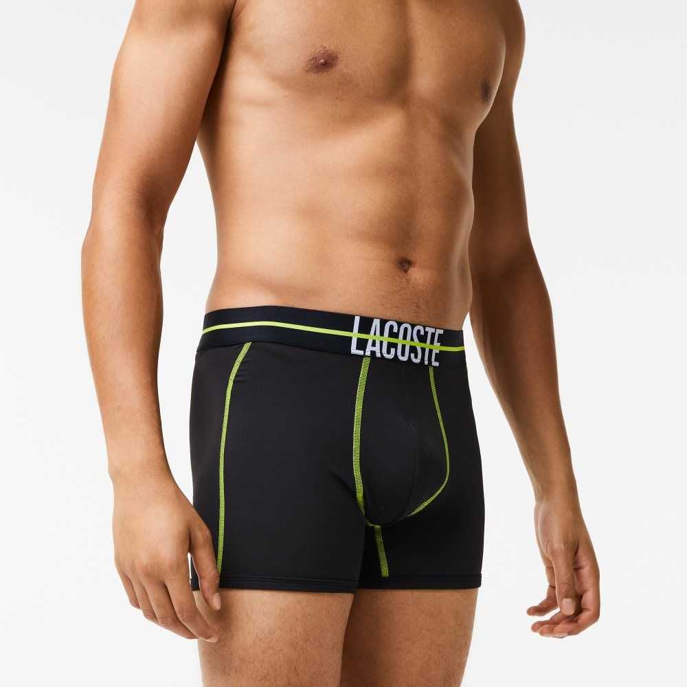 Lacoste Seamless Jersey Trunk Svarte Gul | 9460-KJYLR