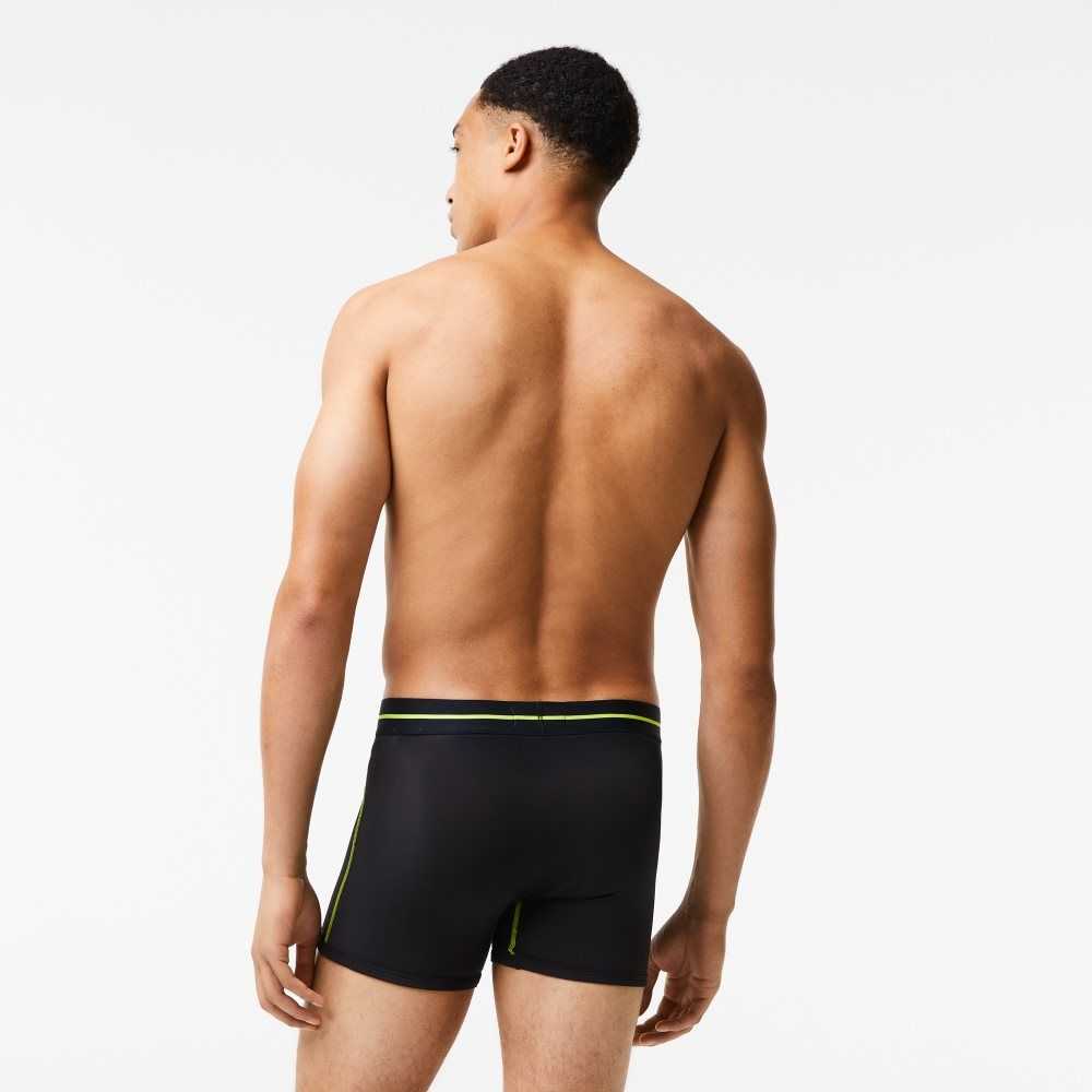 Lacoste Seamless Jersey Trunk Svarte Gul | 9460-KJYLR