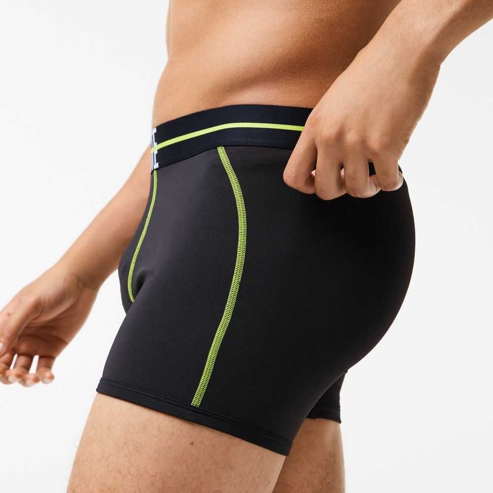 Lacoste Seamless Jersey Trunk Svarte Gul | 9460-KJYLR