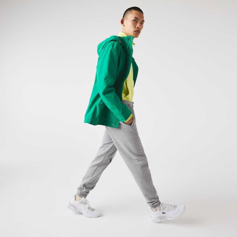 Lacoste Signature And Crocodile Print Bomull Fleece Jogging Grå | 7901-BZRLN