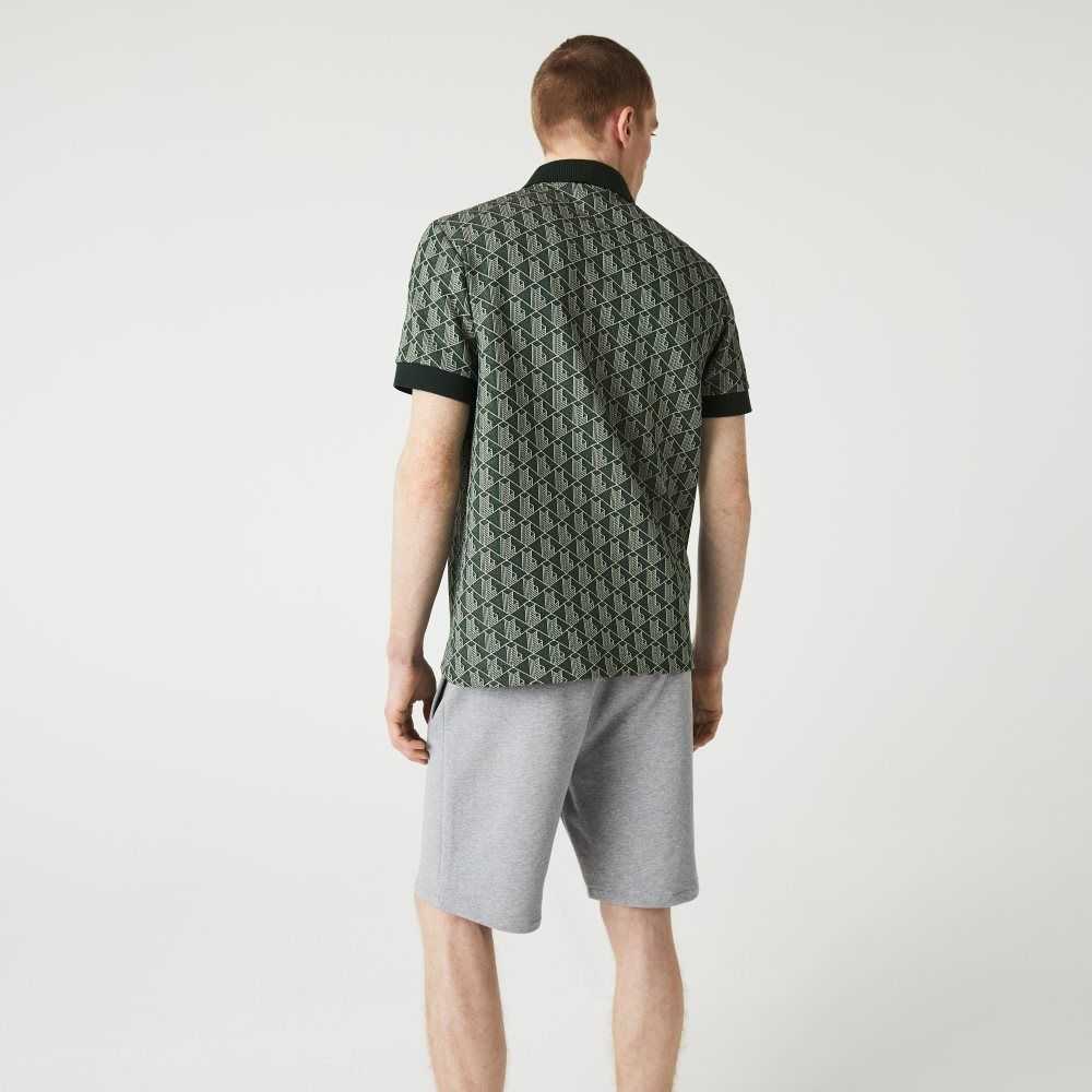 Lacoste Signature Print Bomull Fleece Grå | 6103-POUBX