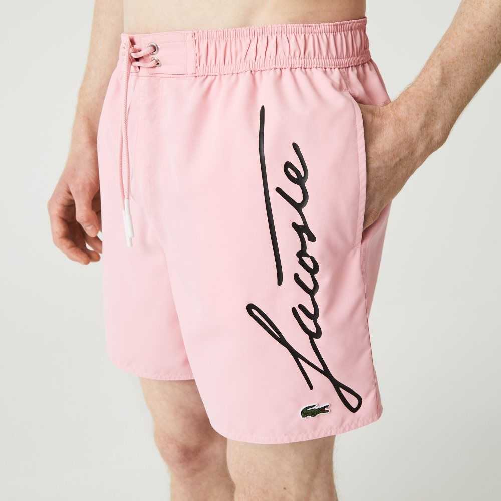 Lacoste Signature Print Light Rosa | 5846-KZPUN