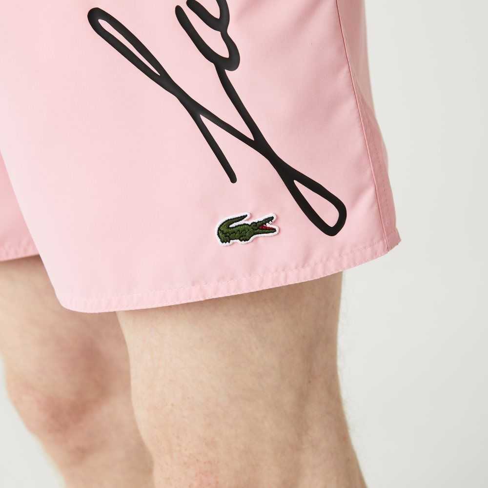 Lacoste Signature Print Light Rosa | 5846-KZPUN