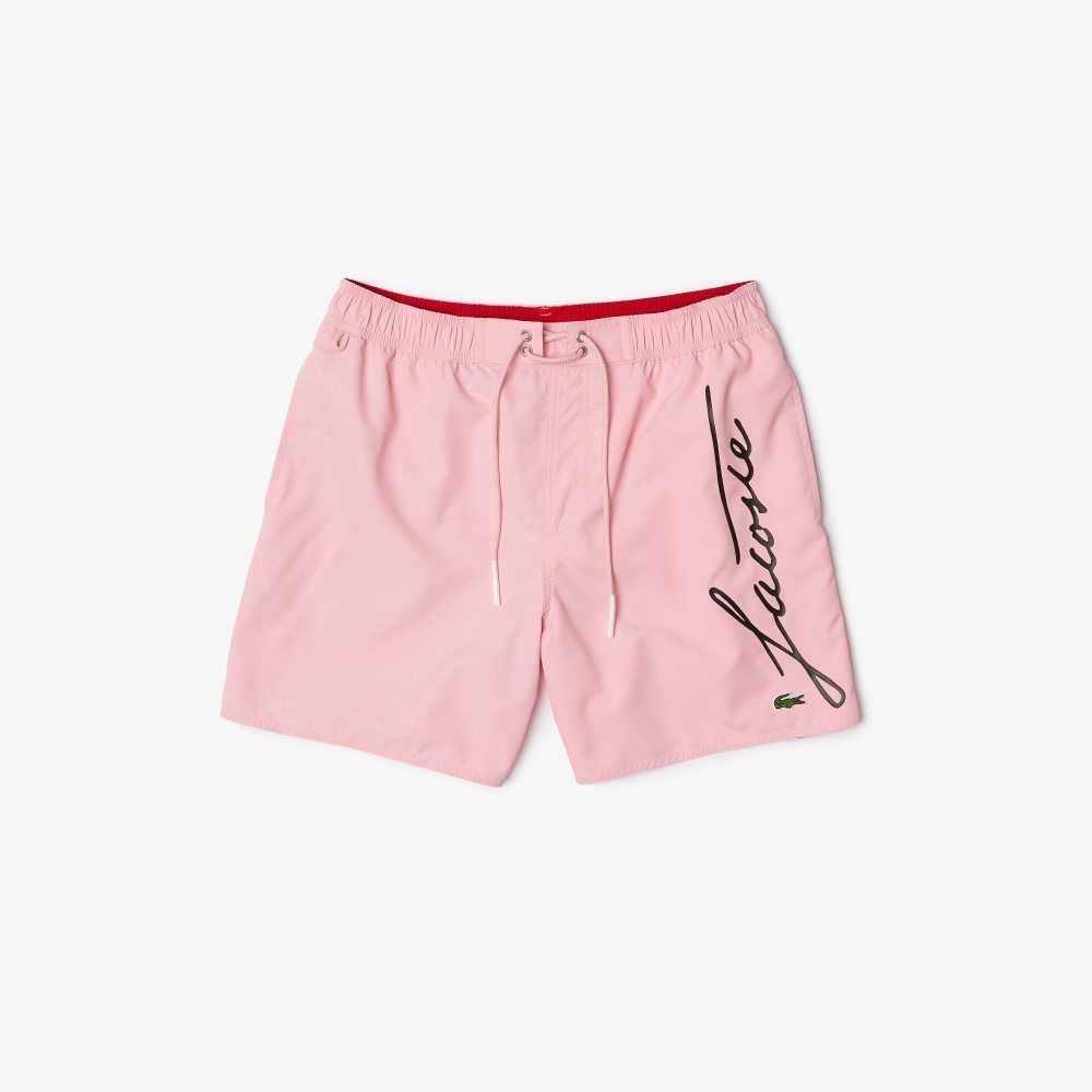 Lacoste Signature Print Light Rosa | 5846-KZPUN