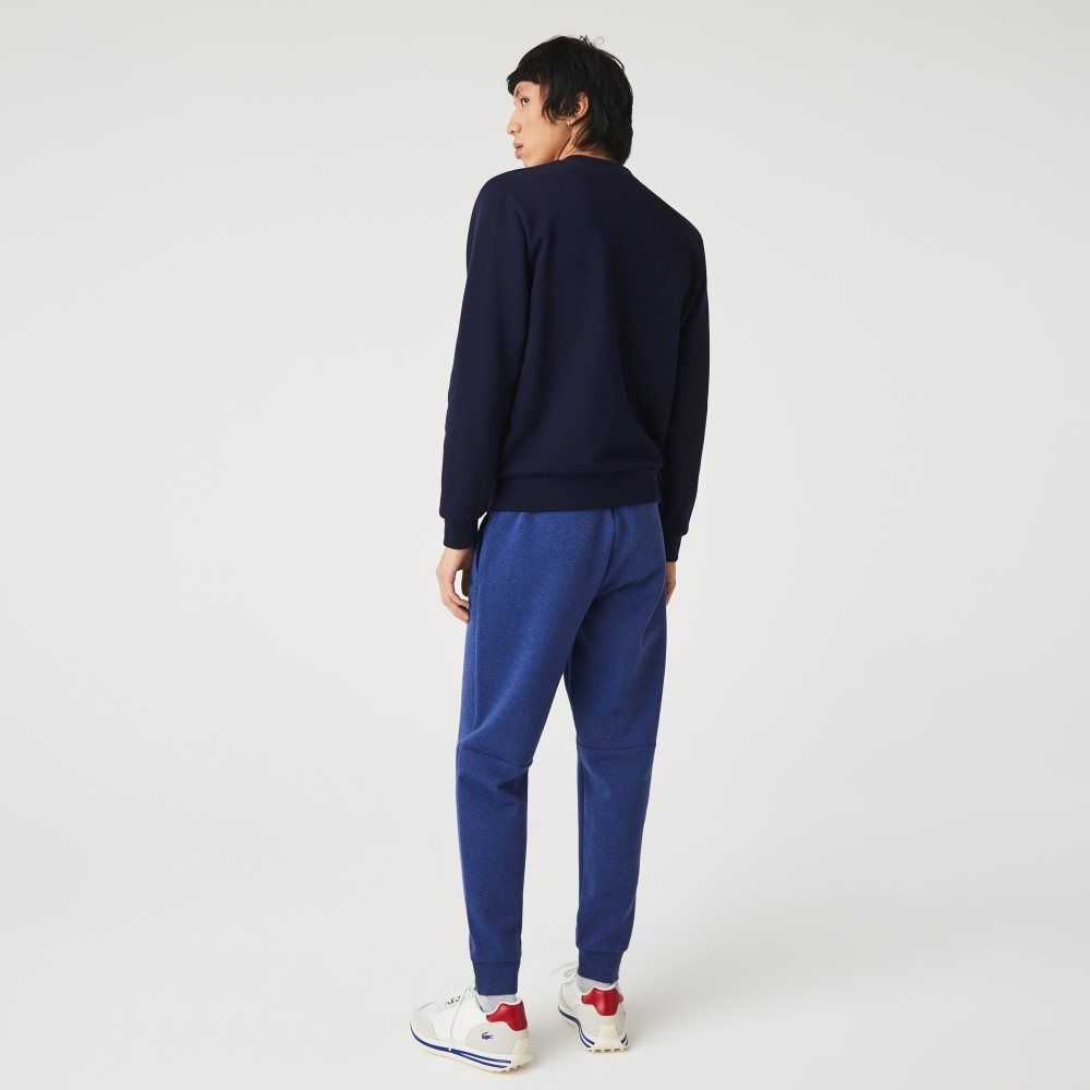 Lacoste Slim Fit Heathered Bomull Blend Tracksuit Blå | 5748-GPTFZ