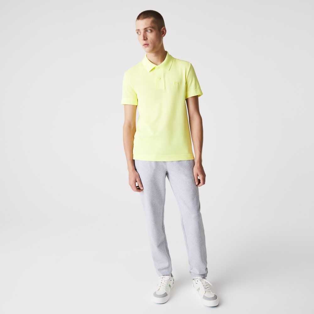 Lacoste Slim Fit Organic Stretch Bomull Pique Gul | 7812-PYWOA