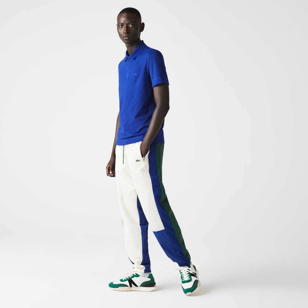 Lacoste Slim Fit Organic Stretch Bomull Pique Blå | 8310-JVAIK