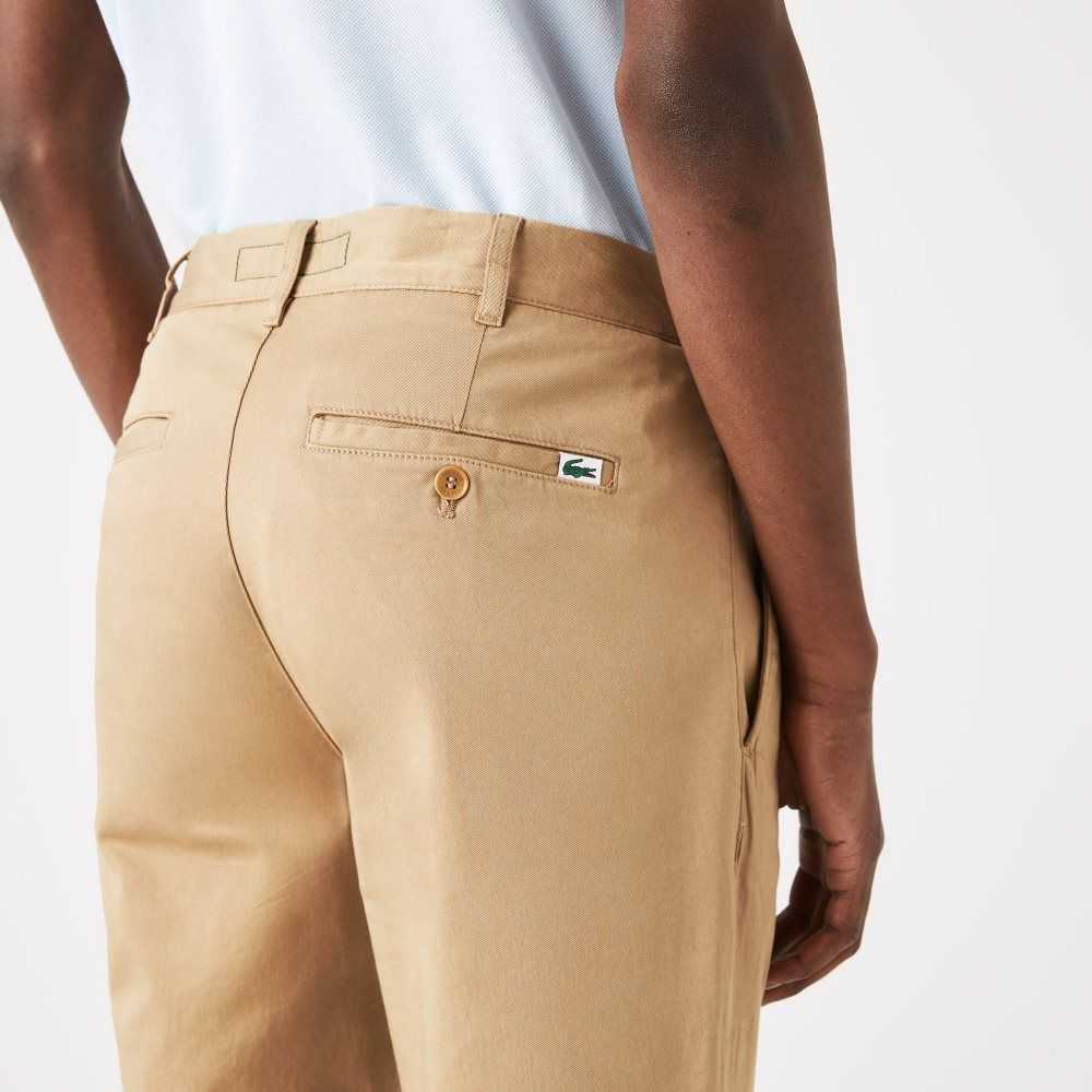 Lacoste Slim Fit Stretch Bomull Beige | 2134-PWNBJ