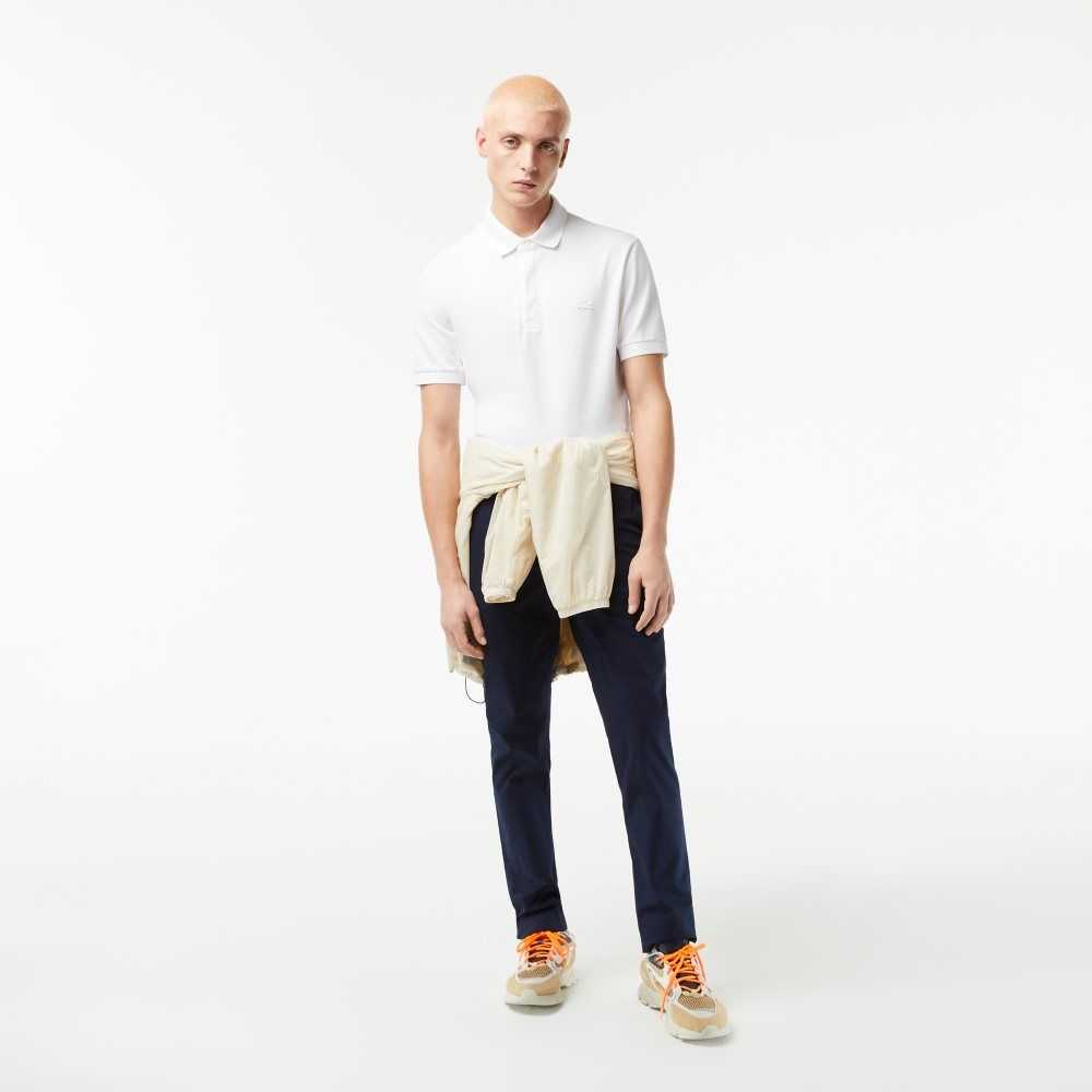 Lacoste Slim Fit Stretch Bomull Chinos Marineblå Blå | 0784-JPNAD