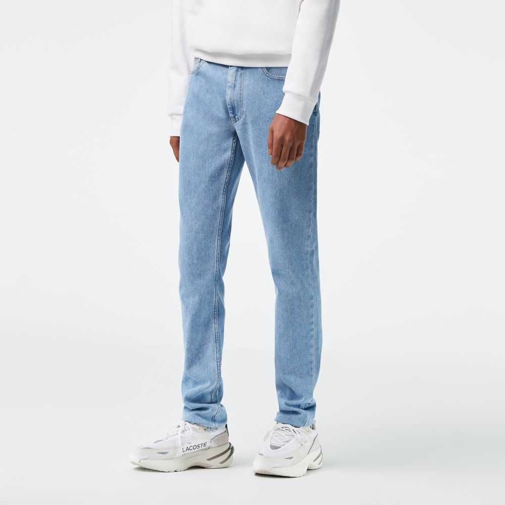 Lacoste Slim Fit Stretch Bomull Denim Blå | 0984-YXQUE