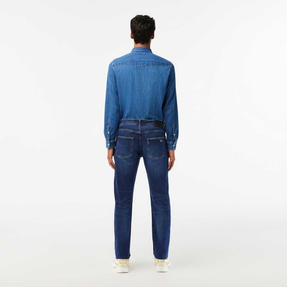 Lacoste Slim Fit Stretch Bomull Denim Blå | 2598-YSWUR