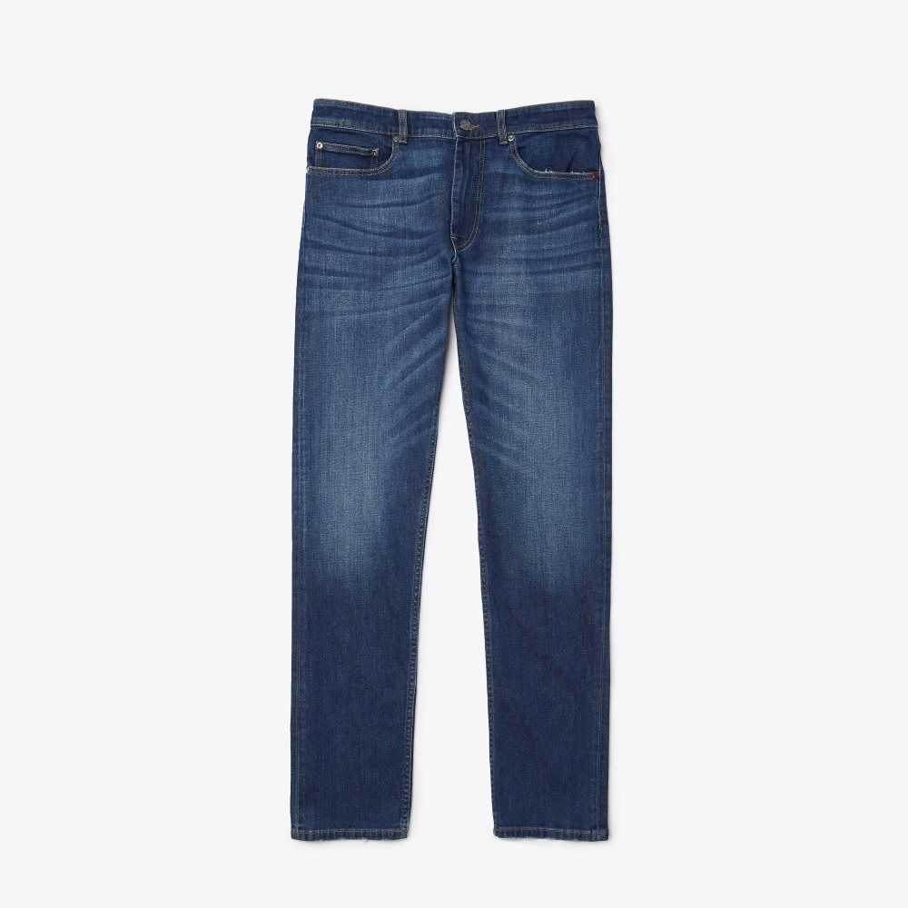 Lacoste Slim Fit Stretch Bomull Denim Blå | 2598-YSWUR