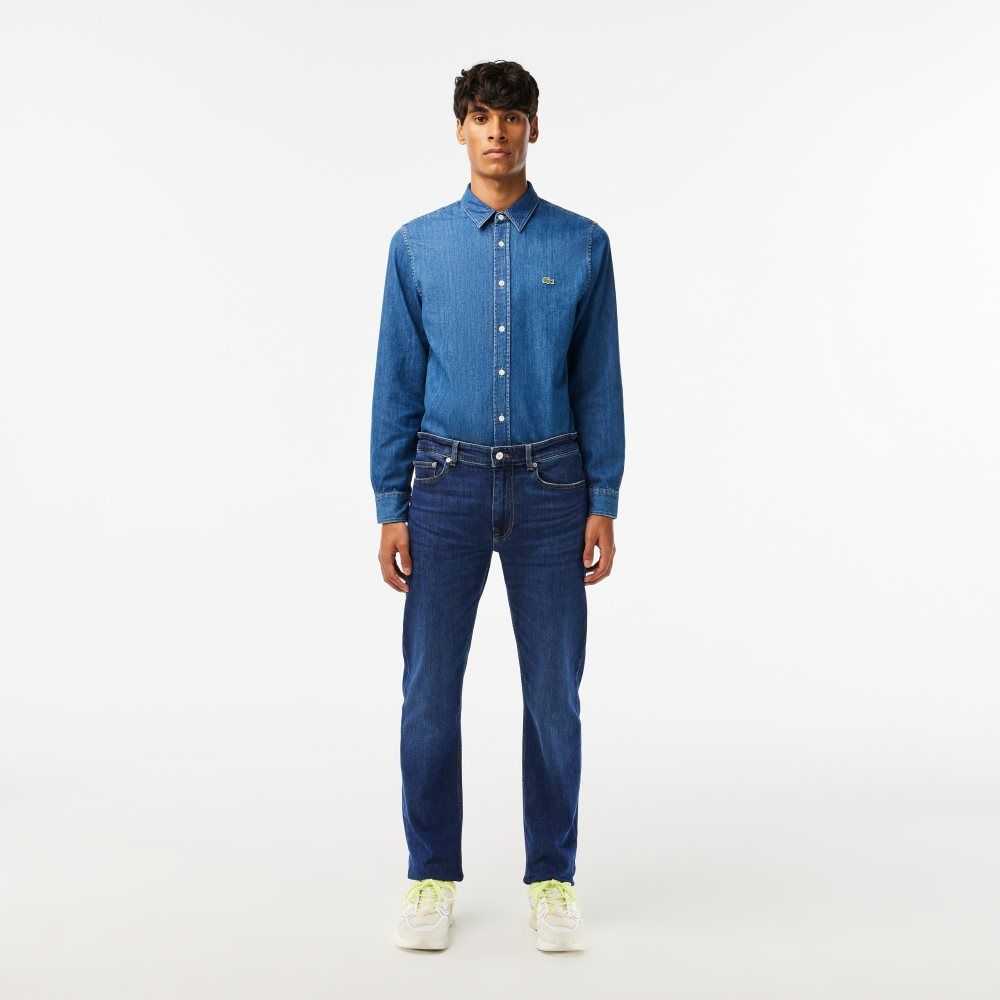 Lacoste Slim Fit Stretch Bomull Denim Blå | 2598-YSWUR