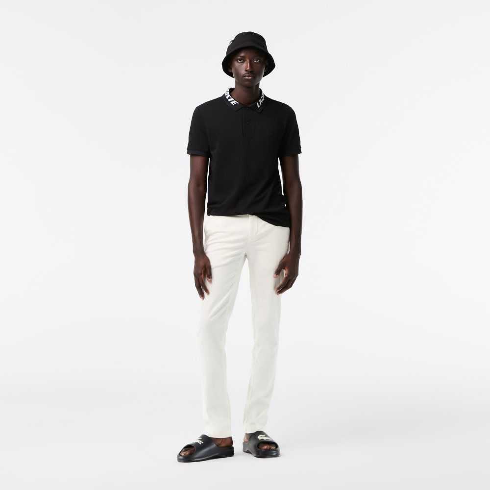 Lacoste Slim Fit Stretch Bomull Hvite | 9250-YLKTO